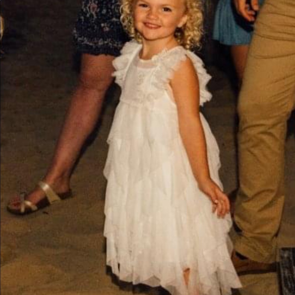White Luna Luna flower girl dress - Picture 6 of 7